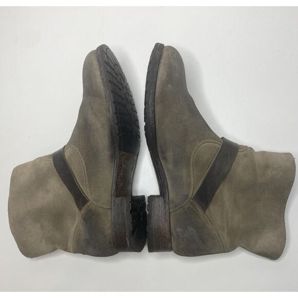 NDC Made By Hand Brown Suede Distressed Buckle Lined Ankle Boots Boho Grunge 40 - Picture 7 of 9